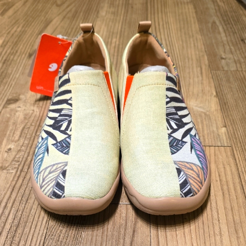 UIN Artistic Canvas Loafers "Palm Vibe"  Exotic Plants Floral EU40 US8.5